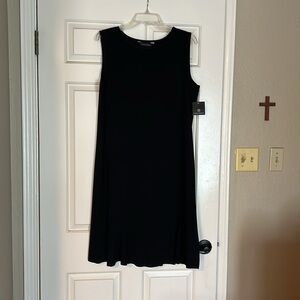 New Ming Wang black knit sleeveless dress